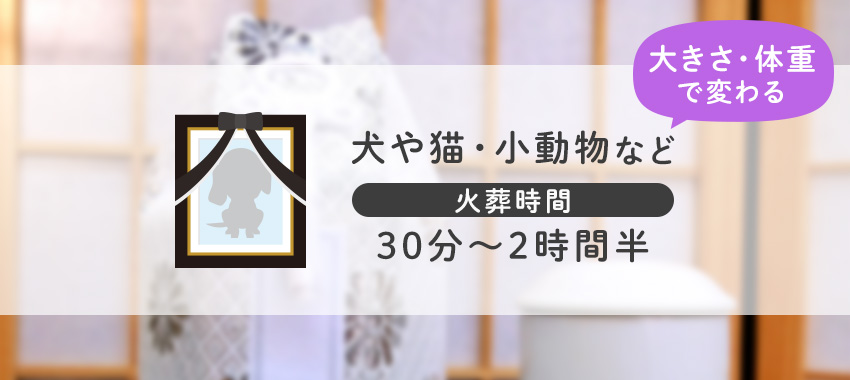 犬や猫の火葬時間は大きさで変わる